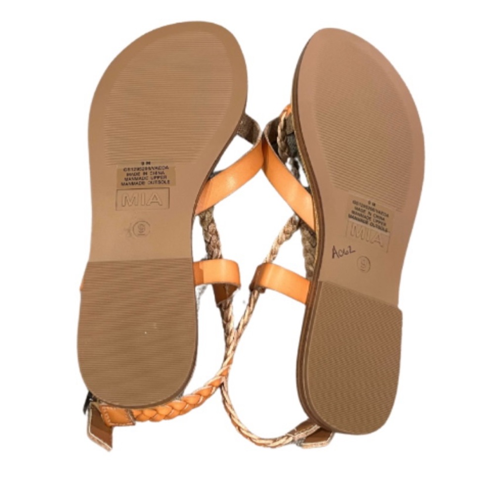 MIA Women's Braided Tan Sandals - Picture 4 of 4